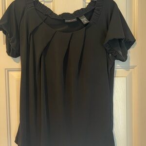 New York & Company Black Sleeve Blouse